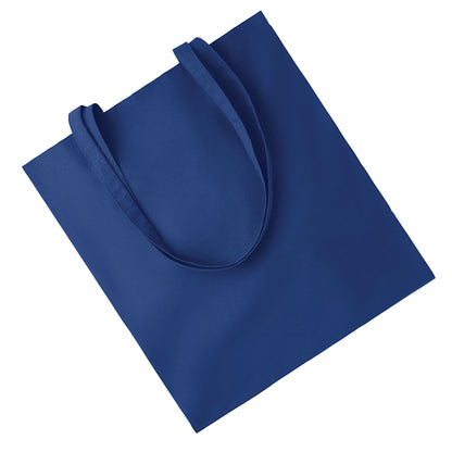 Blue - Back - MidOcean Cottonel Colour ++ Cotton Shopper Bag