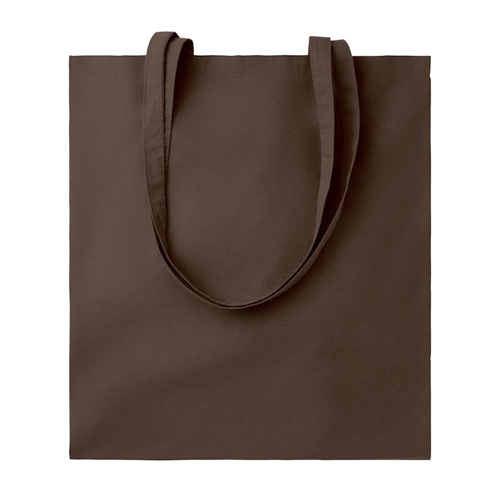 Chocolate - Front - MidOcean Cottonel Colour ++ Cotton Shopper Bag