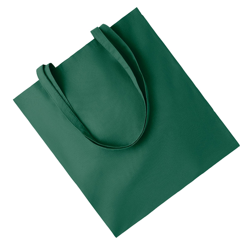 Dark Green - Back - MidOcean Cottonel Colour ++ Cotton Shopper Bag