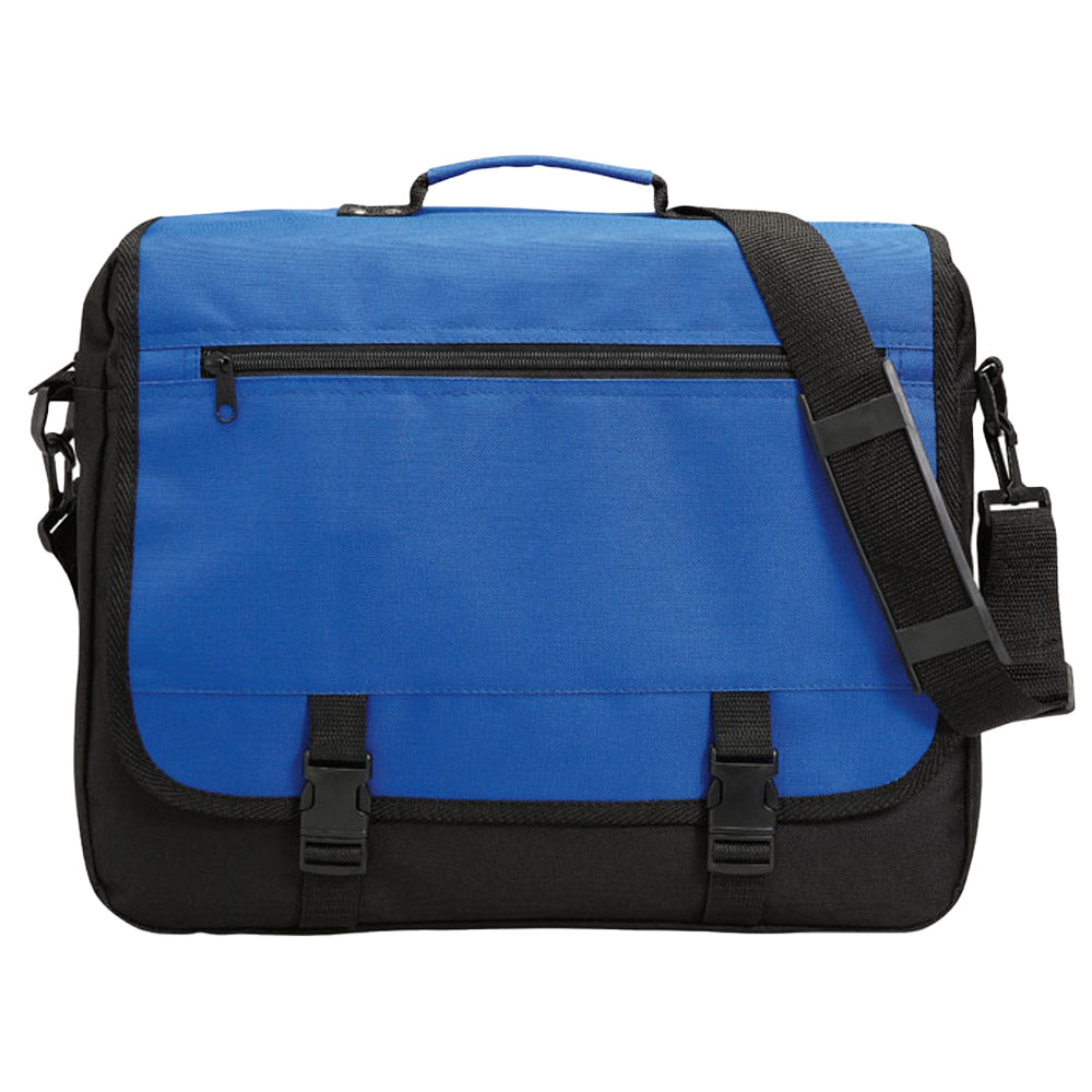 Royal Blue - Front - MidOcean Flapa Polyester Document Bag