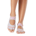 Grey - Front - Toesox Womens-Ladies Bellarina Believe Half Toe Socks