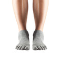 Grey Heather - Side - Toesox Womens-Ladies Toe Socks
