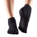 Black - Side - Toesox Womens-Ladies Toe Socks