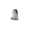 Grey Heather - Front - Toesox Womens-Ladies Toe Socks