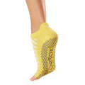 Yellow - Back - Toesox Womens-Ladies Getaway Half Toe Socks