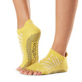 Yellow - Front - Toesox Womens-Ladies Getaway Half Toe Socks