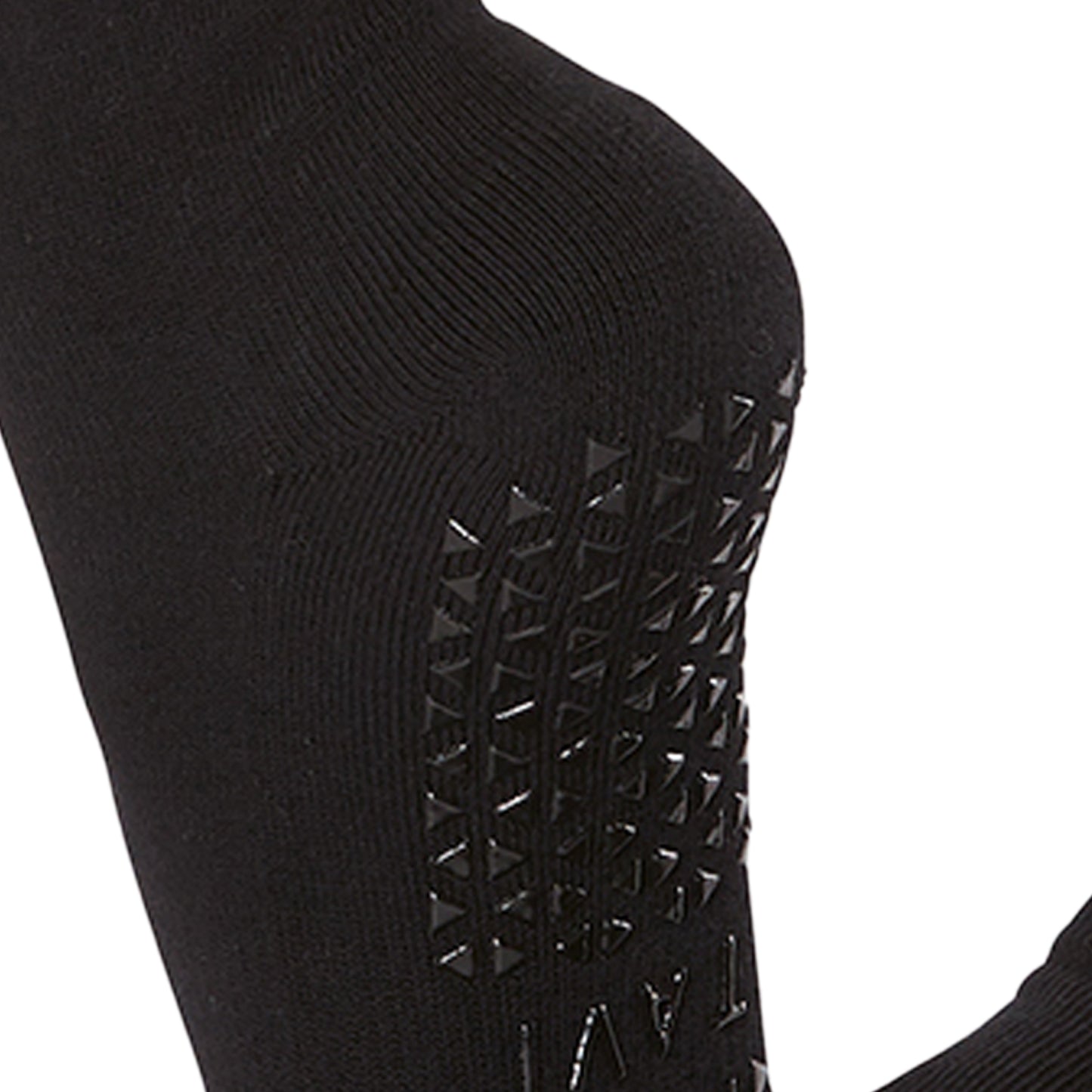 Black-White - Back - Tavi Noir Womens-Ladies Kai Gripped Crew Socks