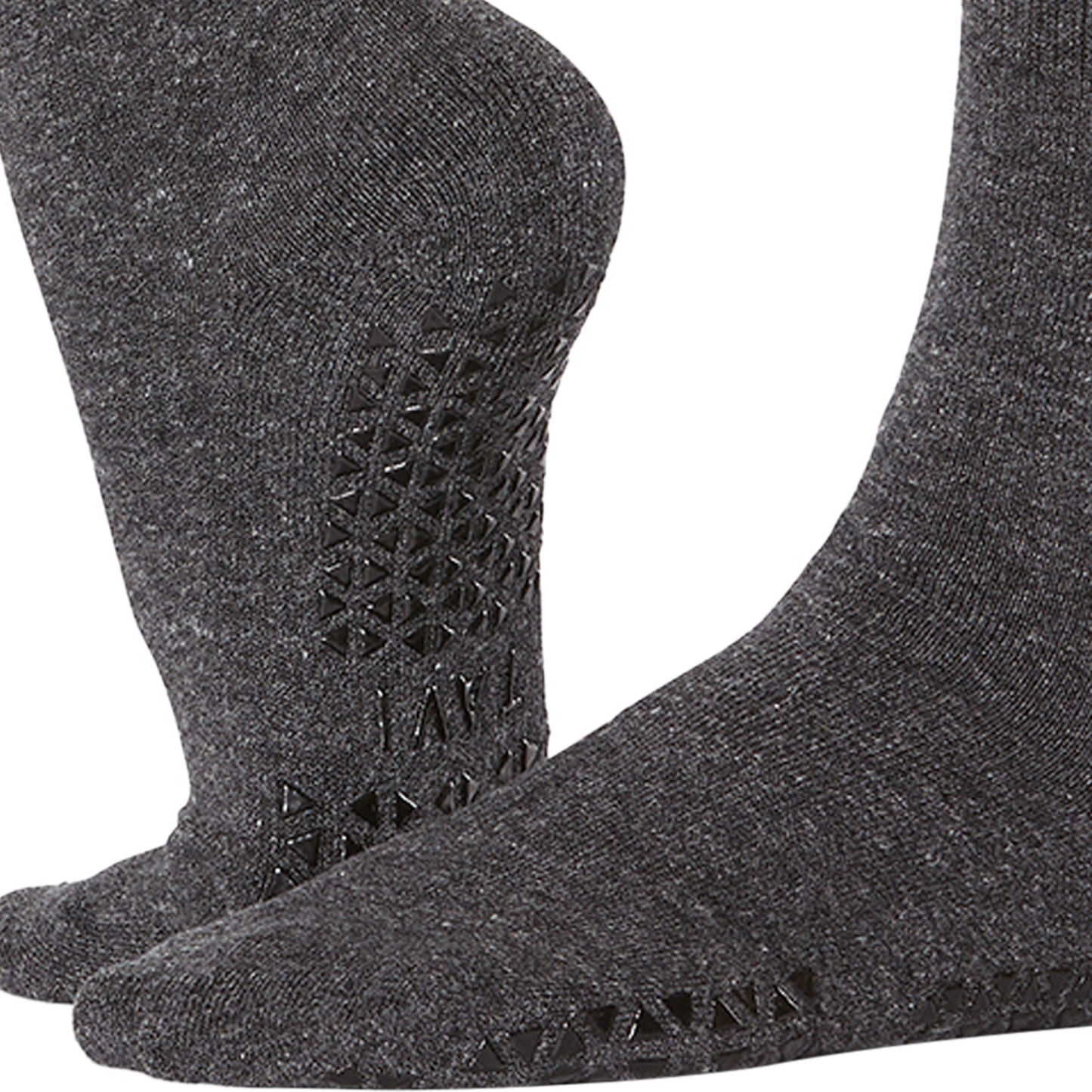 Grey-Black - Back - Tavi Noir Womens-Ladies Kai Gripped Crew Socks
