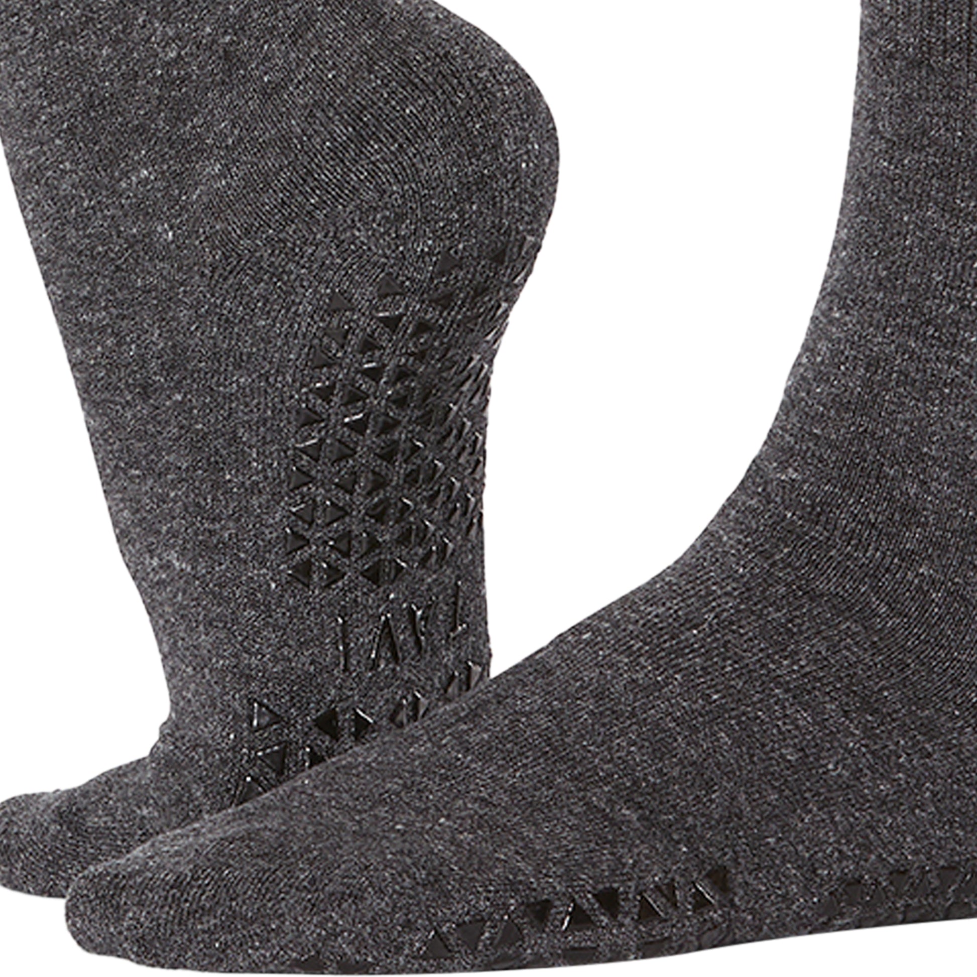 Grey-Black - Back - Tavi Noir Womens-Ladies Kai Gripped Crew Socks