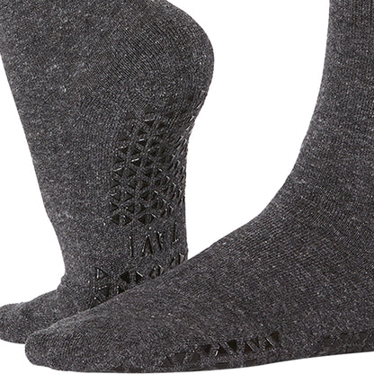 Grey-Black - Back - Tavi Noir Womens-Ladies Kai Gripped Crew Socks