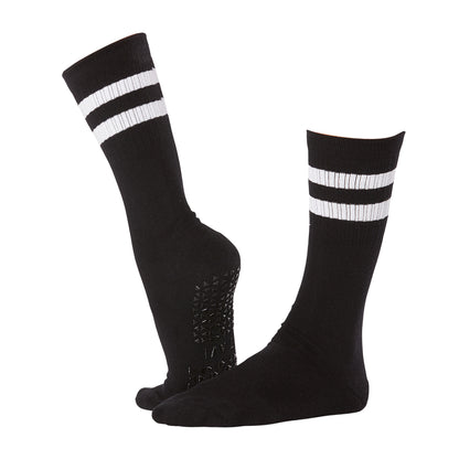 Black-White - Front - Tavi Noir Womens-Ladies Kai Gripped Crew Socks