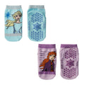 Blue-Purple - Front - Tavi Noir Childrens-Kids Tiny Soles Frozen Ankle Socks (Pack of 2)