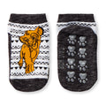 Grey-Orange - Pack Shot - Tavi Noir Childrens-Kids Tiny Soles The Lion King Ankle Socks (Pack of 2)