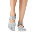 Grey - Front - Toesox Womens-Ladies Mia Misty Toe Socks