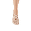Nude - Side - Toesox Womens-Ladies Elle Toe Socks