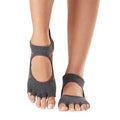 Dark Grey - Front - Toesox Womens-Ladies Bellarina Sundown Half Toe Socks