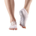 Pink - Front - Toesox Womens-Ladies Elle Ballet Half Toe Socks