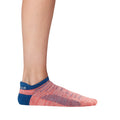 Coral-Blue - Side - Tavi Noir Womens-Ladies Two Tone Sports Socks