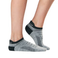 Grey-Black - Front - Tavi Noir Womens-Ladies Two Tone Sports Socks