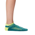 Teal-Lime Green - Side - Tavi Noir Womens-Ladies Two Tone Sports Socks