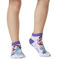 Purple-Blue - Back - Tavi Noir Childrens-Kids Tiny Soles Princess Disney Ankle Socks (Pack of 2)