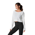 White - Front - Tavi Noir Womens-Ladies Warm Up Sweatshirt