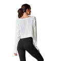 White - Back - Tavi Noir Womens-Ladies Warm Up Sweatshirt