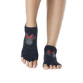 Black-Grey-Red - Back - Toesox Womens-Ladies Minnie Mouse Confetti Half Toe Socks