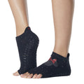 Black-Grey-Red - Front - Toesox Womens-Ladies Minnie Mouse Confetti Half Toe Socks