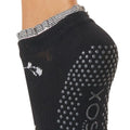 Black-White - Side - Toesox Womens-Ladies Evermore Half Toe Socks
