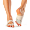 Cream - Front - Toesox Unisex Adult Releve Dance Half Toe Socks