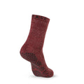 Burgundy - Back - Base 33 Mens Gripped Crew Socks