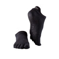 Black - Front - Toesox Womens-Ladies Low Rise Toe Socks