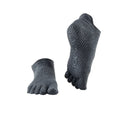 Charcoal Grey - Front - Toesox Womens-Ladies Low Rise Toe Socks