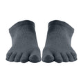 Charcoal Grey - Back - Toesox Womens-Ladies Low Rise Toe Socks