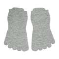 Grey Heather - Front - Toesox Womens-Ladies Low Rise Toe Socks