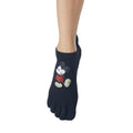 Black-Red-White - Side - Toesox Womens-Ladies Mickey Mouse Disney Sequins Toe Socks