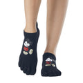 Black-Red-White - Front - Toesox Womens-Ladies Mickey Mouse Disney Sequins Toe Socks