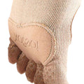 Nude - Back - Toesox Womens-Ladies Releve Leather Dance Socks