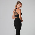 Black - Back - Tavi Noir Womens-Ladies Strappy Sports Bra