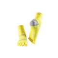 Yellow-Grey - Front - Toesox Womens-Ladies Minnie Toe Socks