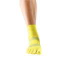 Yellow-Grey - Side - Toesox Womens-Ladies Minnie Toe Socks