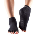 Black - Back - Toesox Womens-Ladies Half Toe Socks