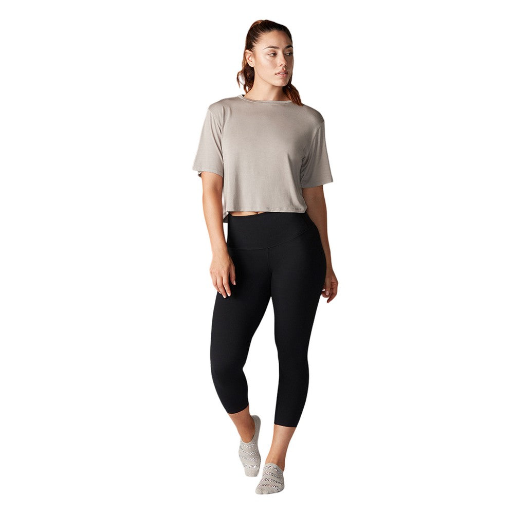 Brown - Front - Tavi Noir Womens-Ladies Crop T-Shirt