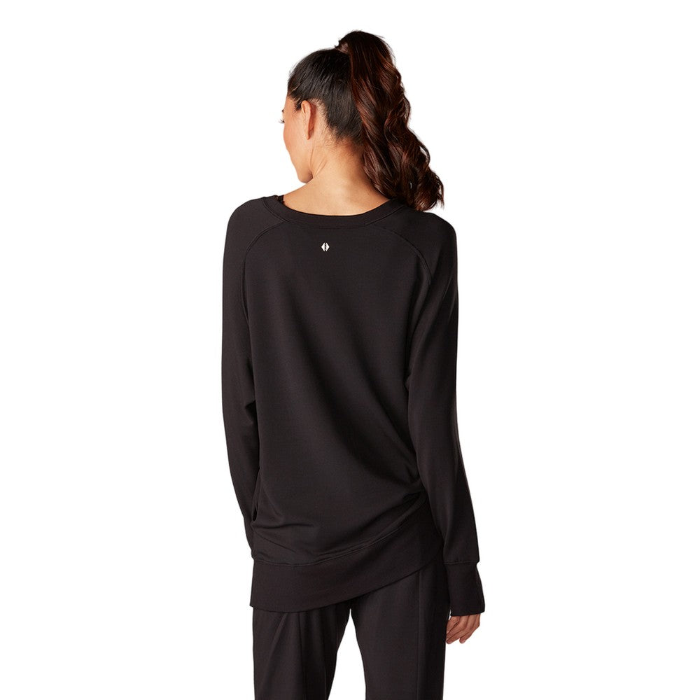 Ebony Black - Back - Tavi Noir Womens-Ladies Cozy Sweatshirt