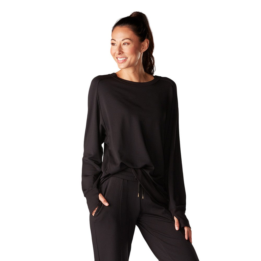 Ebony Black - Front - Tavi Noir Womens-Ladies Cozy Sweatshirt