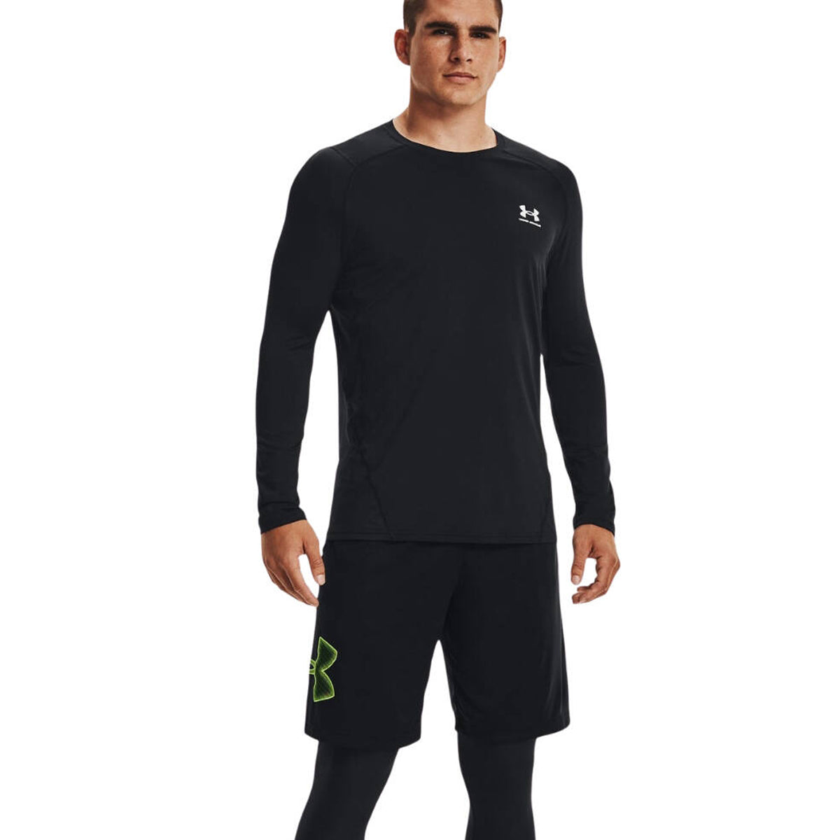 Black - Side - Under Armour Mens Tech Graphic Shorts