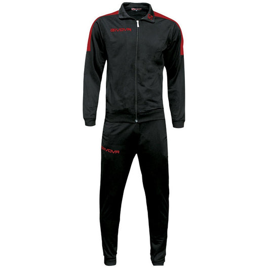Black-Red - Front - Givova Mens Tuta Revolution Tracksuit