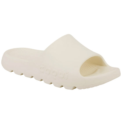 Beige-Cream - Front - Coqui Womens-Ladies Lou Sliders