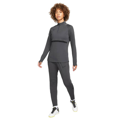 Grey - Side - Nike Womens-Ladies Academy Dri-FIT Jogging Bottoms